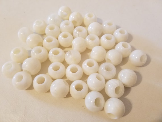 Lot of 40 Copper Marbella Plastic Acrylic Round Macrame Craft Beads 22mm 7//8/"