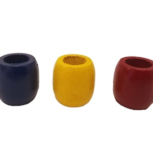 Bag of 100 Wood Macrame Craft Beads 16mm Barrel with Large Hole