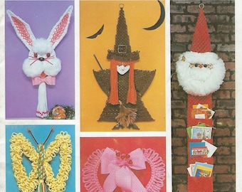 Macrame Celebrations Book with Holiday Christmas Halloween Easter Patterns