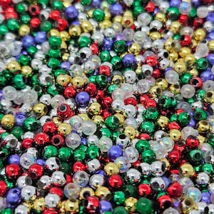 Lot of 2,000 Loose Artificial Plastic Pearls 3mm Tiny Round Beads