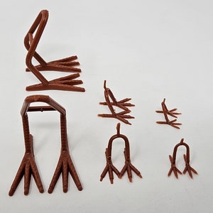 Zim&#39;s Vintage Brown Plastic Bird Legs Feet for Crafts, 3 sizes