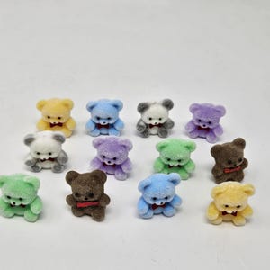 Lote de 12 ursinhos de pelúcia miniatura flocados de 1" da Darice Craft