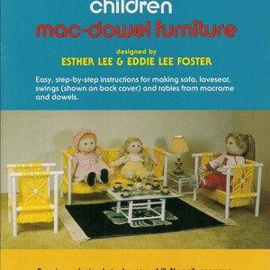 PDF ONLY - Foster Children Mac-Dowel Macrame Furniture for Dolls Book Downloadable Patterns