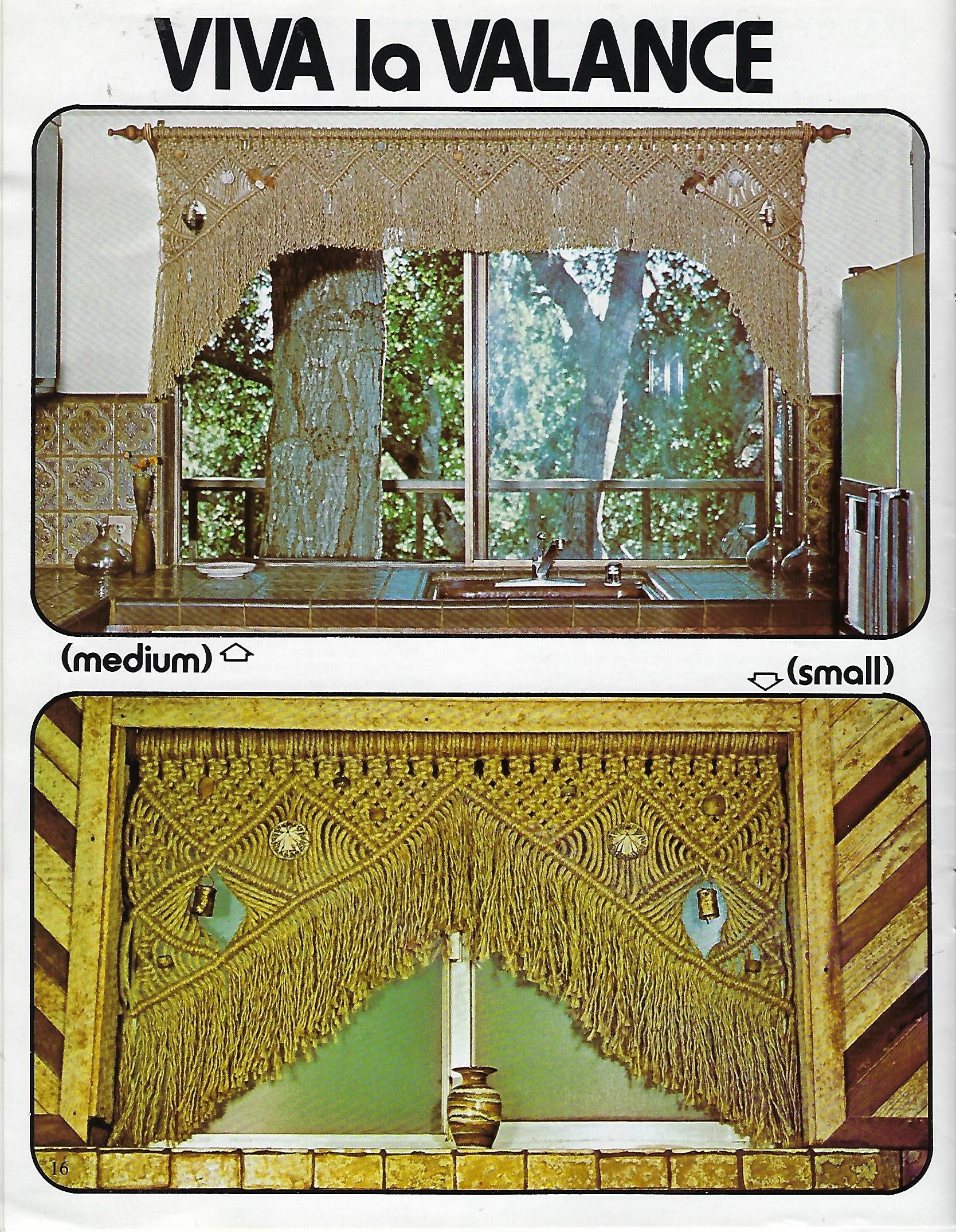 PDF ONLY Macrame Window Dressings Curtains Drapes Valances Patterns ...