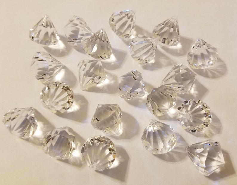 Pack of 20 Crystal Clear Acrylic Plastic Large 20mm Diamond Etsy