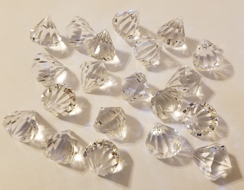 Pack of 20 Crystal Clear Acrylic Plastic Large 20mm Diamond - Etsy