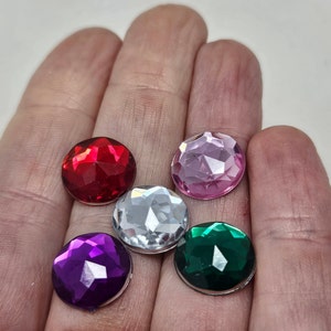 100 pcs 13mm 1/2&quot; Round Crystal Rhinestones Glue On Flat-Back Craft Jewels Gems Vintage