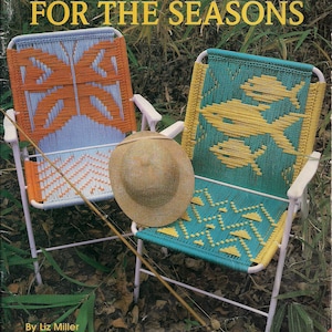 PDF ONLY Macrame Chairs for the Seasons Corded Lawn Chair Weaving Downloadable Patterns & Instructions