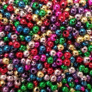 Lot of 1,000 Loose Artificial Plastic Pearls 5mm Small Round Craft Beads