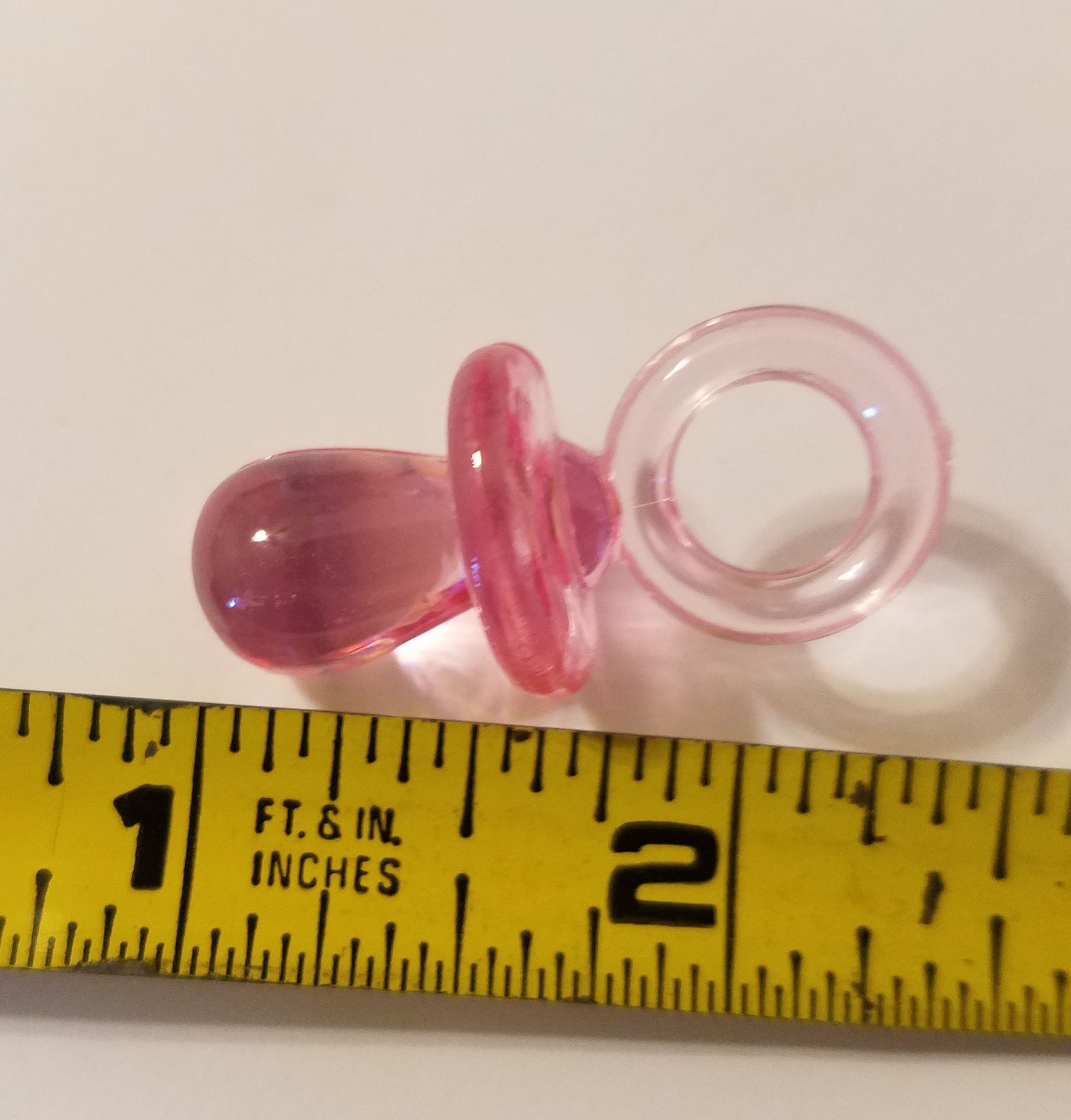 Pack of 50 Small Clear Transparent Miniature Acrylic Plastic Pacifiers ...