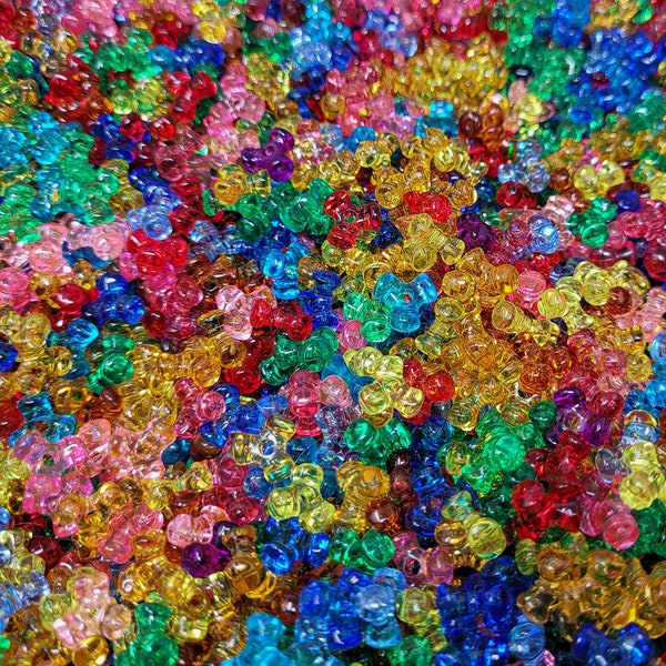 1,000 Pcs 10mm Tri-Beads Opaque or Transparent Translucent Plastic Acrylic Craft Beads