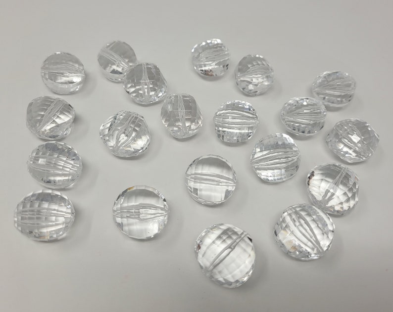 Pack of 20 Crystal Clear Acrylic Plastic Large 24mm Hexagonal Etsy