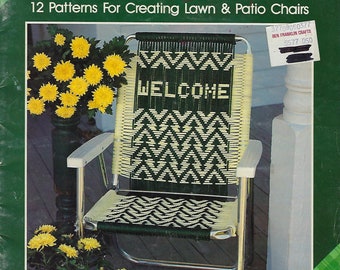 PDF ONLY Macrame Chairs for Country Living Corded Lawn Chair Downloadable Patterns & Instructions