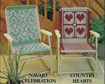 PDF ONLY Seating Patterns for Macrame Chairs Lawn Chair Weaving Downloadable Pattern Book