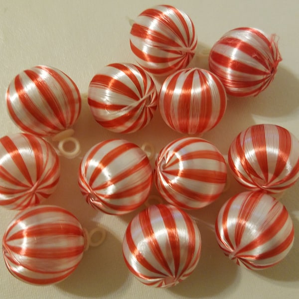 Pack of 12 Vintage Satin 1" 25mm Miniature Ball Craft Christmas Ornaments