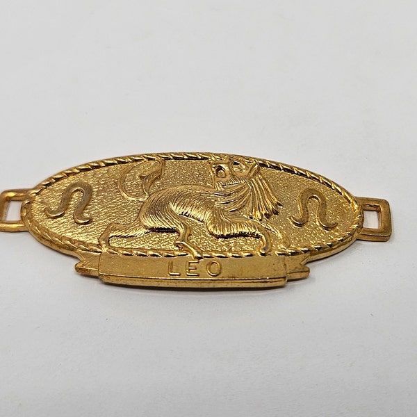 Leo Lion Zodiac Astrology Sign Silver or Gold Tone Brass Metal Charm Bracelet Necklace Pendant Craft Jewelry