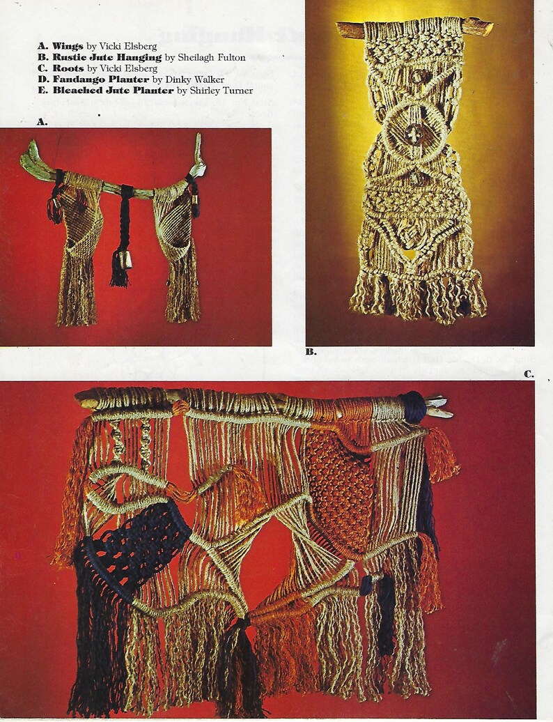 PDF ONLY Creations in Macrame Vintage Craft Book Etsy