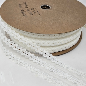 Bulk groothandel spoel 76 YDS ivoor bloemen bloem kant 2-3/4" brede rand naaien ambachtelijke lint VTG Klauber Bros
