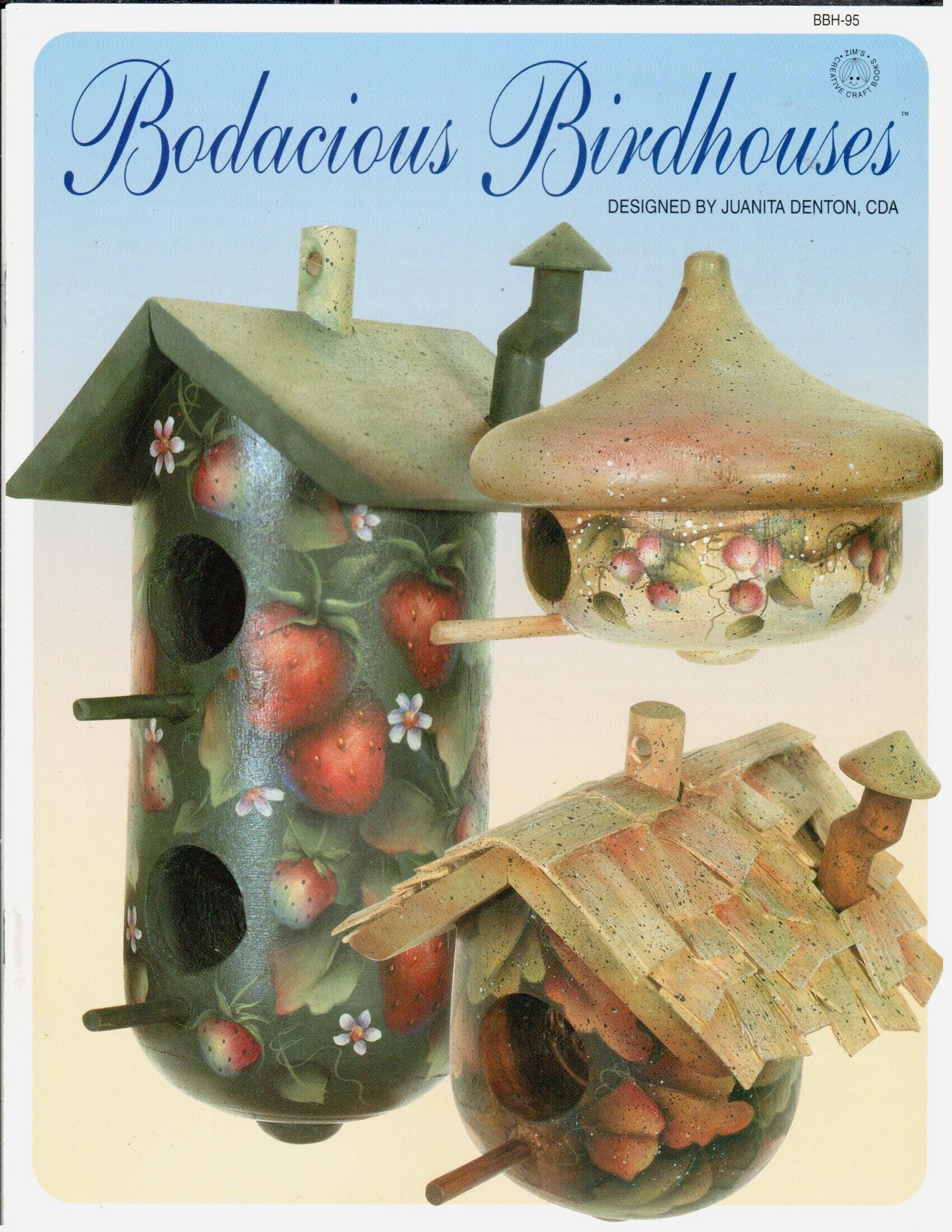 Bodacious Birdhouses Juanita Denton Decorative Painting Patterns Vintage Craft Book