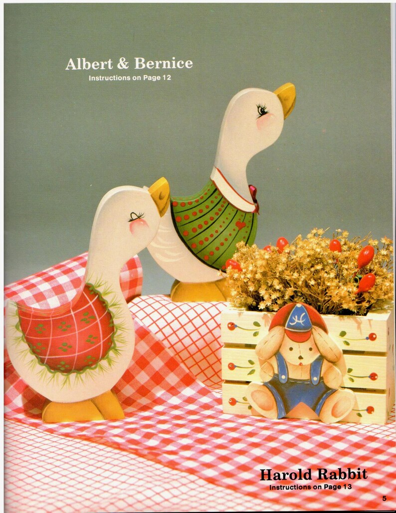 Beginner's Sample Country Geese Acrylic VTG Decorative Painting ...