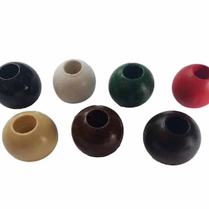 Lot von 50 Holz Runde Makramee Holz Handwerk Pflanze Aufhänger Perlen 1 &quot;Zoll 25 mm