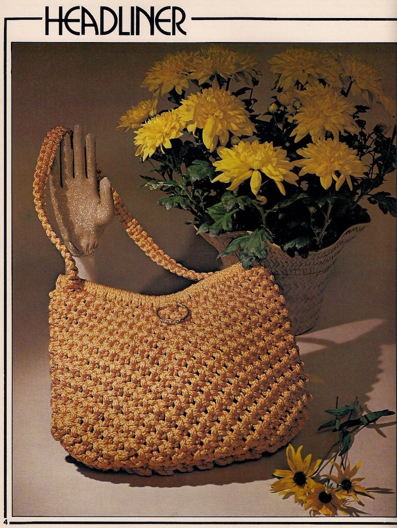 Patterns and Instructions Vintage Macrame Purse News 2 Craft Book