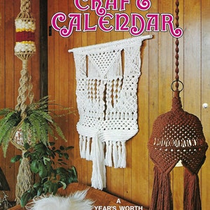 PDF ONLY - The 1977 Macrame Craft Calendar Book Downloadable Patterns