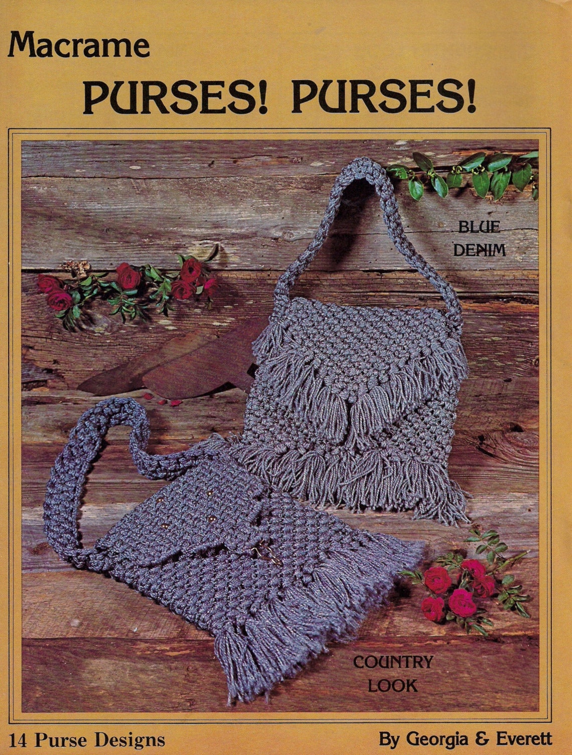 Vintage Macrame Purses! Purses! Book Patterns for 14 Different Purse ...