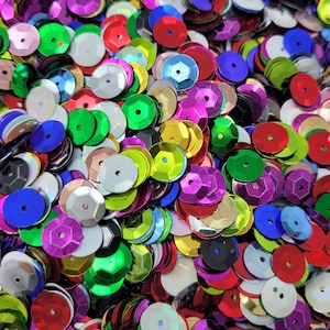 2,000 pcs Bulk 8mm Round Cup Assorted Color Loose Sequins for Sewing Crafts