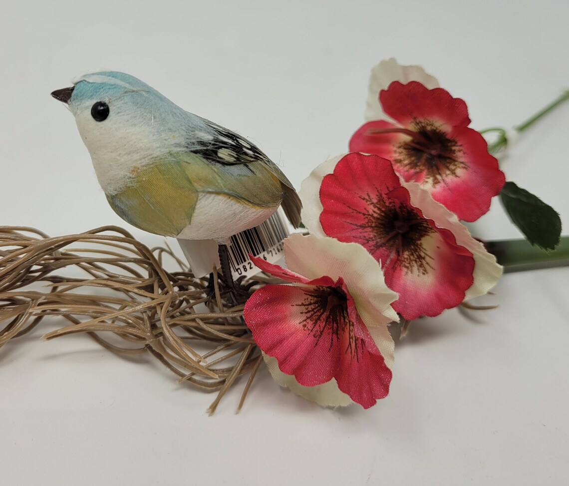 Pack of 8 Darice Small 2 Artificial Foam Feathered Birds Etsy