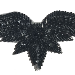 Wings Beaded Sequined Sew-On Applique Craft Sewing Embellishment Vintage