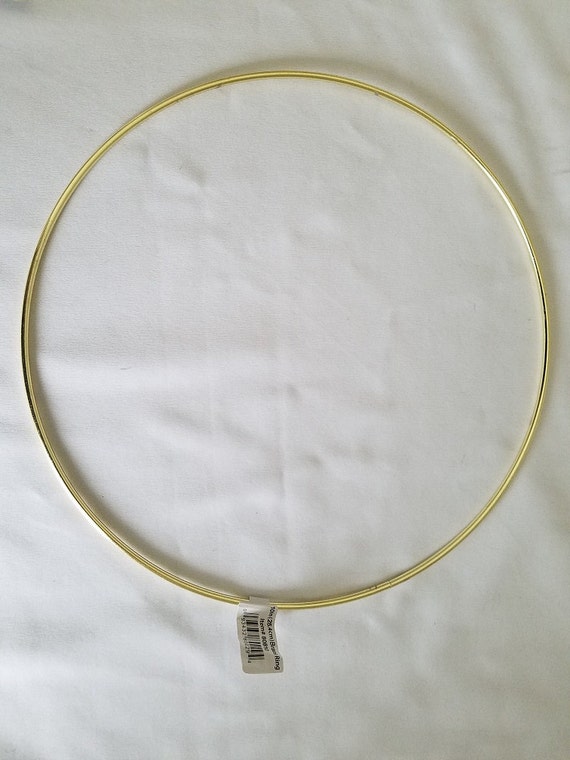 Lot of 10 Gold Metal Brass Macrame Craft Dreamcatcher Rings 10" Inch Diameter Lot of 10 Gold Metal Brass Macrame Craft Dreamcatcher Rings 10" Inch Diameter