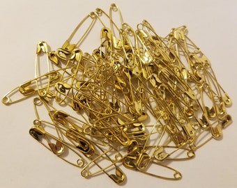 真鍮またはニッケルメッキ鋼 38 mm 1-1/2" 安全ピン サイズ No. 2 キルティング、クラフト用仮止めピン 100 個