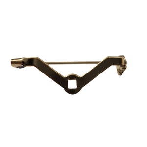 50 pcs Silver Nickel or Gold Brass Safety Catch Locking Bar Pins Jewelry Brooch Pin Backs 32mm 1-1/4&quot; x 10 mm Wide V-Shape