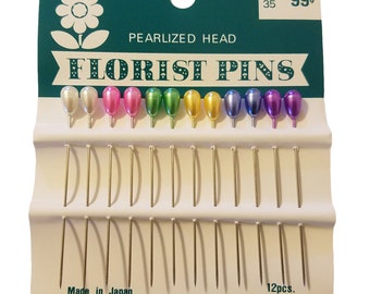 144pcs Multi-Color Pear-Shaped Pearl Head Florist Pins 2&quot; Inch for Floral Corsages, Bridal, and other Crafts