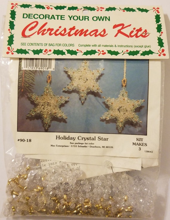 Download Vintage Holiday Crystal Star Ornaments Beaded Beading Etsy PSD Mockup Templates