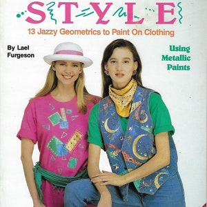 Painting with Style Geometrics VTG 90&#39;s Fabric Painting Patterns Craft Book