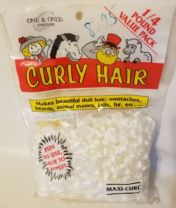 Vintage One /& Only Creations Wavy Doll Hair Dark Brown Braided /& Crimped 5 FT