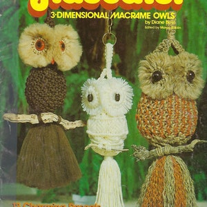 PDF ONLY - Rascals! Vintage Macrame Owl Patterns Downloadable Book