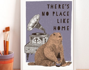 Prairie Dog 'No Place Like Home' Screen Print