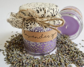 Hand Poured Candle 'Lavender Spa' Handcrafted Welsh Candles by Palamar Designs
