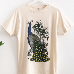 Peacock And Camellia T-Shirt