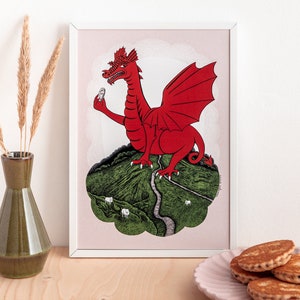 Welsh Dragon on Pen y Fan Print