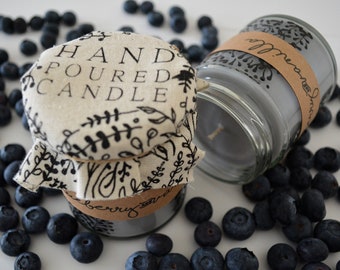 Blueberry and Vanilla Handcrafted Welsh Candle