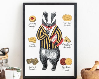 Mr Badger Print A4