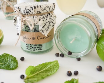 Hand Poured Candle 'Gin&Tonic' Handcrafted Welsh Candles by Palamar Designs