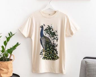 Peacock And Camellia T-Shirt