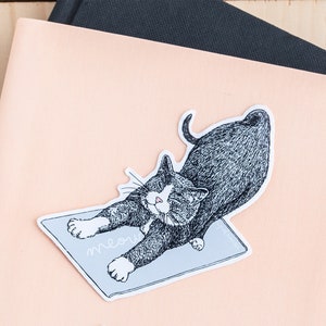 Be More Cat Stickers Yoga Cat