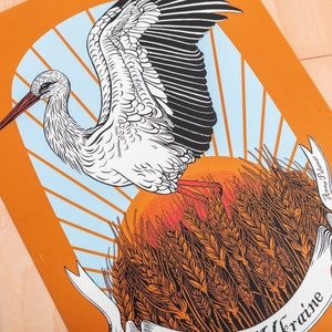 Free Ukraine Stork Print