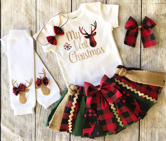 baby girl first christmas outfit